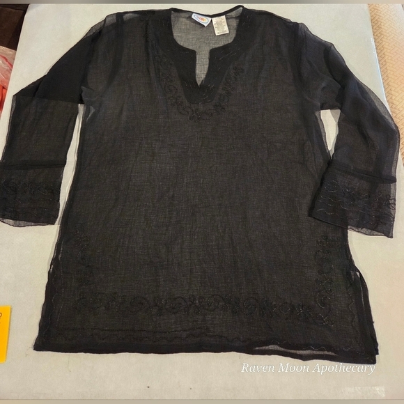 Sand N Sun Other - Black Sheer Top / Cover Up